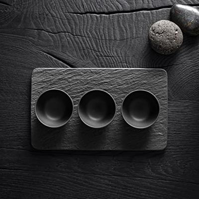 Villeroy & Boch Dipschaaltjes Set Manufacture Rock - Zwart - 4-delig