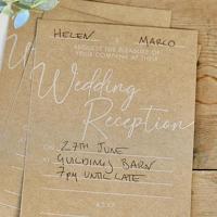 Ginger Ray bruiloft uitnodigingskaart met envelop 10 stuks | 20 stuks - thumbnail