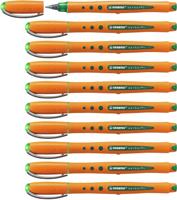 STABILO worker+, Rollerball, Medium 0.5 mm, doos 10 stuks, groen - thumbnail