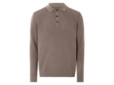 LIVERGY Heren polo (Bruin, L)