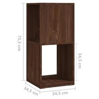 Draaikast 34,5x34,5x147,5 cm spaanplaat bruineikenkleurig - thumbnail