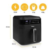 Tristar FR-6999 Airfryer 6 l 1700 W Met display, Timerfunctie, Oververhittingsbeveiliging Zwart - thumbnail
