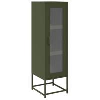 Hoge kast 36x39x123 cm koudgewalst staal olijfgroen - thumbnail