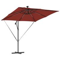 Cantilever Banana Parasol Terracotta 249 x 249 x 250 cm - thumbnail