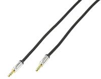 Vivanco 38768 Jackplug Audio Aansluitkabel [1x Jackplug male 3,5 mm - 1x Jackplug male 3,5 mm] 0.50 m Zwart - thumbnail