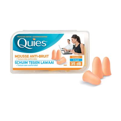 Quies Gehoorbescherming Schuim Harde Geluiden 3 Paar Oordopjes