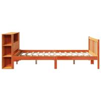 Bed met boekenkast zonder matras grenenhout wasbruin 135x190 cm - thumbnail