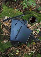 Notbk rhodia greenbook a4+ lijn 4-g 180pag zwart - thumbnail