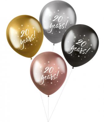 Shimmer Ballonnen &apos;20 Years&apos; (4st)