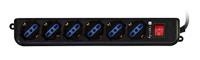 Techly IUPS-PCP-6V power uitbreiding 1,5 m 6 AC-uitgang(en) Zwart - thumbnail
