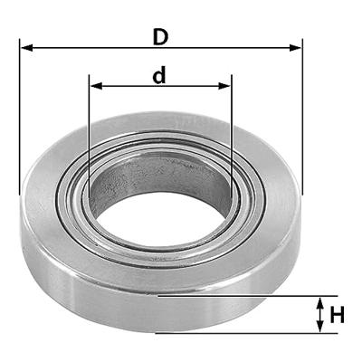 ENT Kogellager met ring Ø32xd12,7xh5mm - 7900152