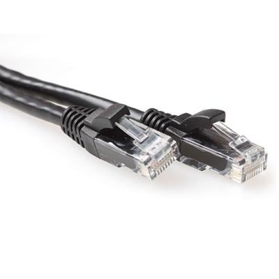 ACT IB2952 U/UTP CAT6A Patchkabel | Snagless | RJ45 Connectoren | Zwart | 25 cm
