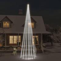 VidaXL Vlaggenmast kerstboom 1134 led&apos;s koudwit 800 cm - thumbnail