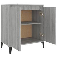 Dressoir 60x35x70 cm bewerkt hout grijs sonoma eikenkleurig - thumbnail
