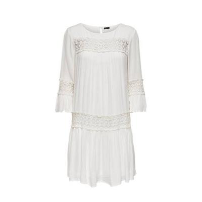 ONLY trapeze jurk ONLTYRA met kant wit ONLY trapeze jurk ONLTYRA met kant wit