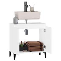 Wastafelkast 58x33x60 cm bewerkt hout wit - thumbnail