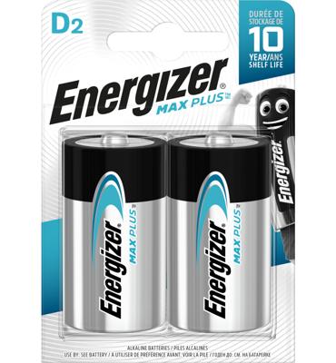 Energizer Max Plus D batterij (mono) Alkaline 1.5 V 2 stuk(s)