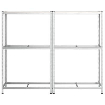 2-laags bandenrekken 2st 110x40x180cm staal&bewerkt hout zilver 2-laags bandenrekken 2st 110x40x180cm staal&bewerkt hout zilver