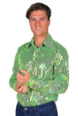 Heren disco blouse groen