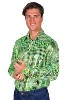 Heren disco blouse groen - thumbnail