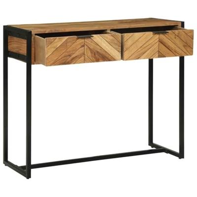 Wandtafel met lade Bruin 90 x 35 x 75 cm massief mangohout