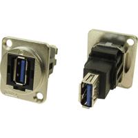Cliff CP30205NM CP30205NM XLR-adapter USB-A-bus 3.0 naar USB-A-bus 3.0 Adapter, inbouw 1 stuk(s) - thumbnail