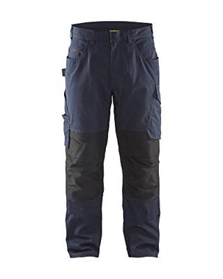 Blåkläder Service werkbroek met stretch zonder spijkerzakken 14951330 | Donker marineblauw/Zwart | Maat 56 - 7330509544099