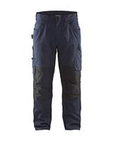 Blåkläder Service werkbroek met stretch zonder spijkerzakken 14951330 | Donker marineblauw/Zwart | Maat 56 - 7330509544099 - thumbnail