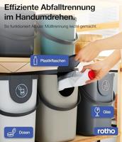 Rotho Albula Afvalscheidingsprullenbak 25L Mistletoe Wit - thumbnail