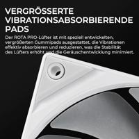 TRYX ROTA PRO PC-ventilator Wit (b x h x d) 140 x 25 x 140 mm - thumbnail