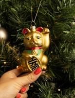 Nordic Light Kerstbal Maneki Neko 10 cm - thumbnail