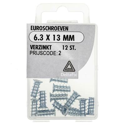 Euroschroeven 6.3x13mm vz 12st Deltafix - Deltafix