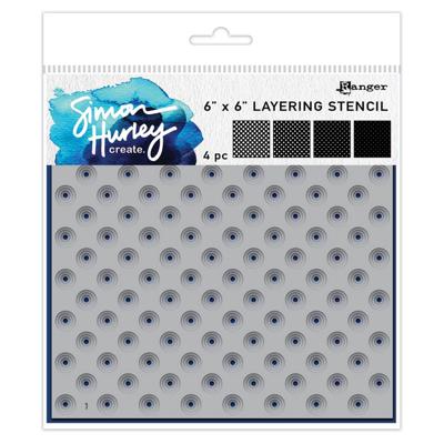 Ranger Ink Ranger • simon hurley create layering stencils polka dot assortment 4pcs