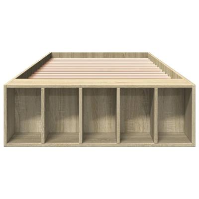 Bedframe bewerkt hout sonoma eikenkleurig 75x190 cm