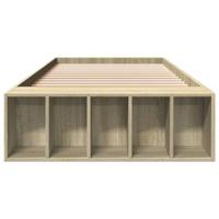 Bedframe bewerkt hout sonoma eikenkleurig 75x190 cm - thumbnail