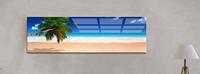 Acrylglas Schilderij - Strand met Palmbomen - 90x60cm - thumbnail