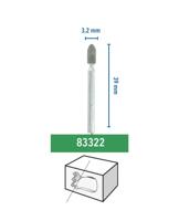 DREMEL set van 3 slijpstenen met siliciumcarbide ø3,2mm ronde puntkegel - thumbnail