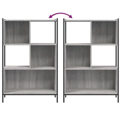 Boekenkast 72x28x109 cm bewerkt hout grijs sonoma eikenkleurig Boekenkast 72x28x109 cm bewerkt hout grijs sonoma eikenkleurig