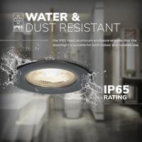 Nola LED inbouwspot - Lage inbouwdiepte (49mm) - 5 Watt 480 lumen - 2700K warm wit - Dimbaar - Rond - IP65 waterdicht voor binnen, buiten en badkamer - Zwart - thumbnail