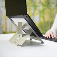 R-Go Riser Flexibel laptopstandaard, zilver - thumbnail