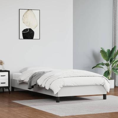 Bedframe kunstleer wit 80x200 cm