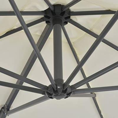VidaXL Zweefparasol met stalen paal 250x250 cm zandkleurig