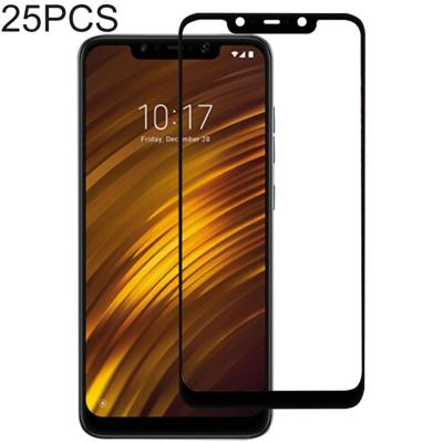 25 stuks volledige lijm volledige cover Screen Protector gehard glas film voor Xiaomi Pocophone F1