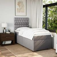 Boxspring met matras stof taupe 100x200 cm - thumbnail