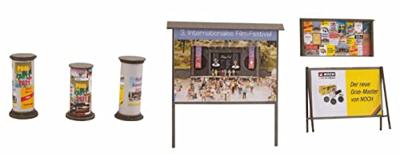 NOCH 14217 H0 Laser-Cut minis reclamezuilen & reclameborden, elk 3 stuks Kant-en-klaar model NOCH 14217 H0 Laser-Cut minis reclamezuilen & reclameborden, elk 3 stuks Kant-en-klaar model