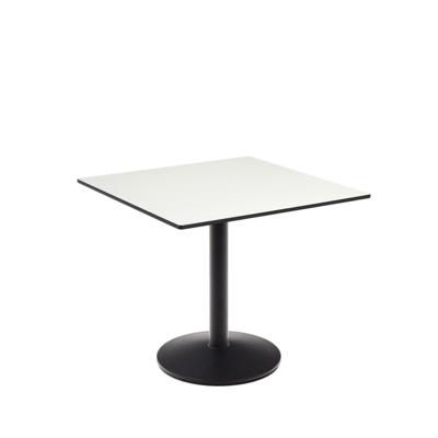 Kave Home Vierkante Bistrotafel 'Esilda' 90 x 90m, kleur Wit Kave Home Vierkante Bistrotafel 'Esilda' 90 x 90m, kleur Wit