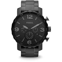 Fossil JR1401 Horloge Nate Chrono staal zwart 50 mm - thumbnail