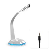 K3 Desktop metaal Base omnidirectionele 3 5 mm Plug Wired Mic condensatormicrofoon compatibel met PC / Mac voor Live uitzending Spektakel KTV enz - thumbnail