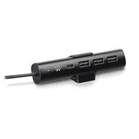 USB lader 4 poorten 36W 1x USB C, 3x USB A met smart IC, zwart, 1.90M kabel Ewent - thumbnail