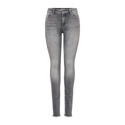 Only 15188520 Onlblush Mid Sk Ank Raw Jeans Skinny Fit Grey Denim 15188520